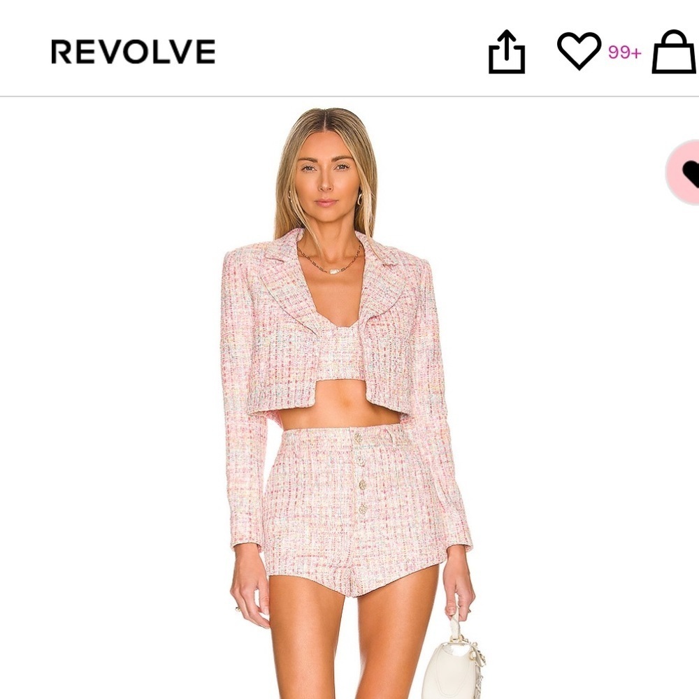 Revolve set cropped blazer; top - Picture 3 of 4